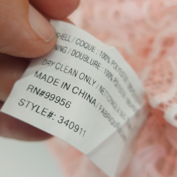 Shoshanna Ezmerelda V-Neck Lace Dress Pink Size 10 - Picture 8 of 8